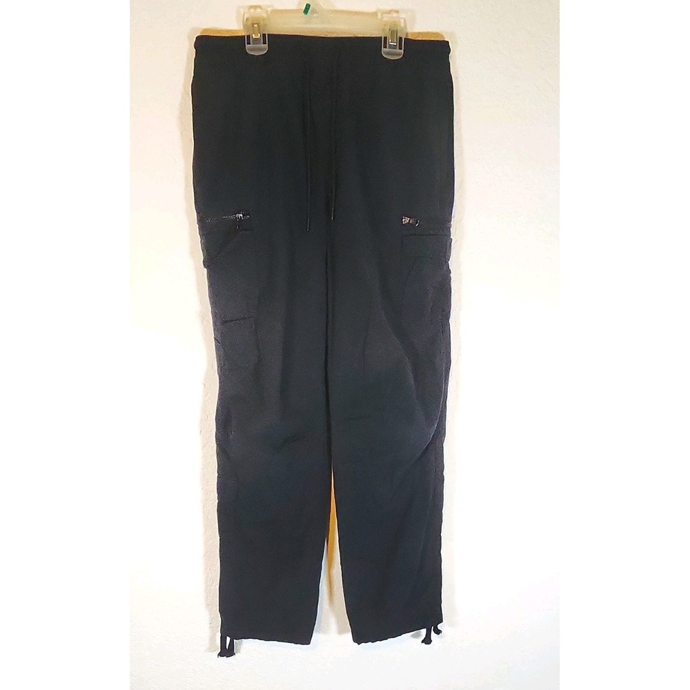 Aéropostale Active Utility Pant Men's SizeM Black Cargo Cotton/Nylon Drawstring